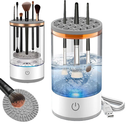 Limpiador de brochas de maquillaje eléctrico