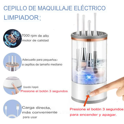 Limpiador de brochas de maquillaje eléctrico