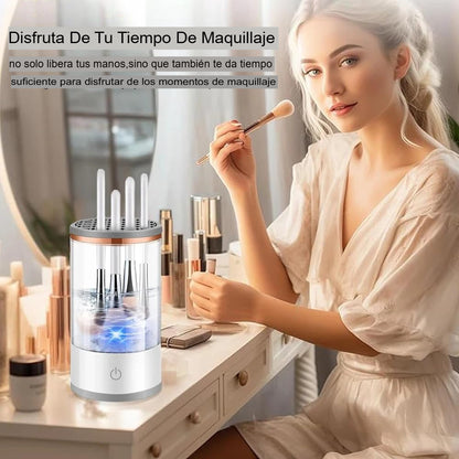 Limpiador de brochas de maquillaje eléctrico